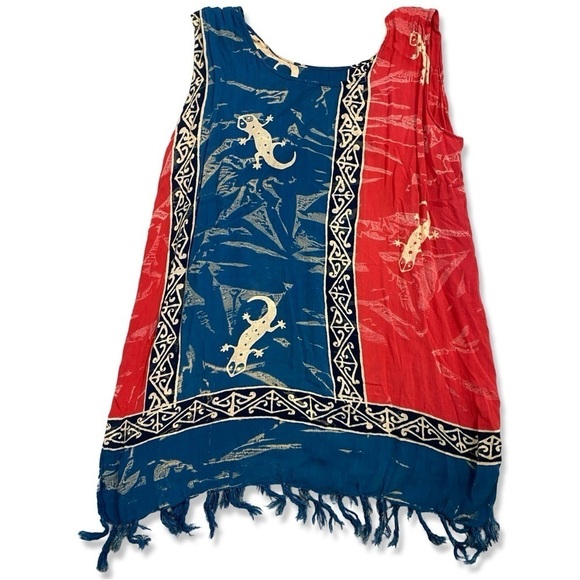 ⭐️HANDMADE Tribal Batik Boho Beach Swim
Coverup - Picture 1 of 6